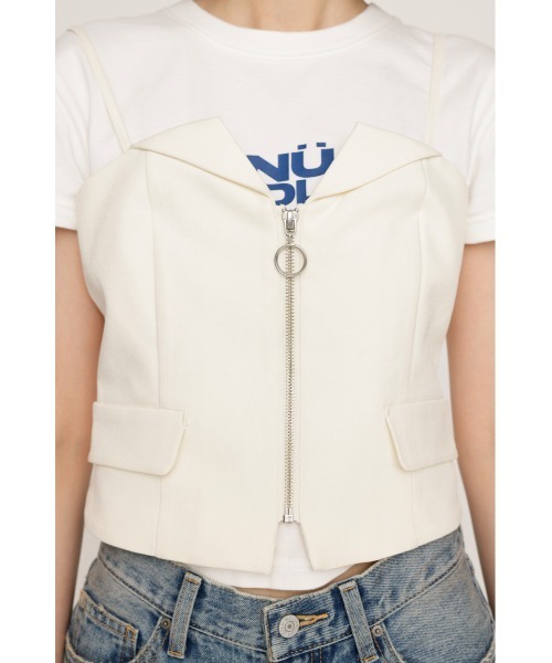 SLY チューブトップ ベアトップ FRONT ZIP TIDY BUSTIER