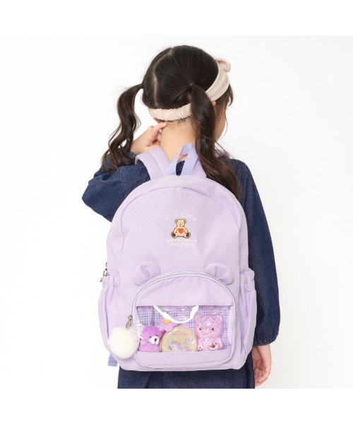 familiar クマとリンゴ刺繍 リュック Kids Foret リュック くま刺繍入り推し活リュック キッズ 子供