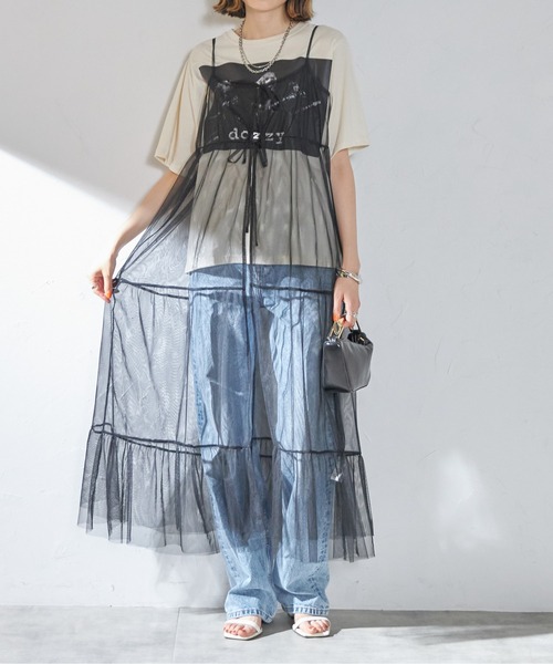 each alchemist ワンピース チュールティアードキャミワンピース