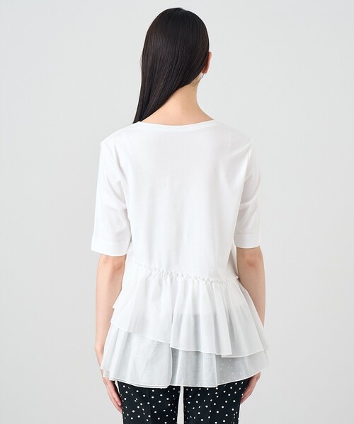 アナイ 21SS サイドフリルプルオーバー ニット カットソー 五分袖 38 カットソー|トップス|NEW ARRIVAL|ANAYI OFFICIAL ONLINE STORE