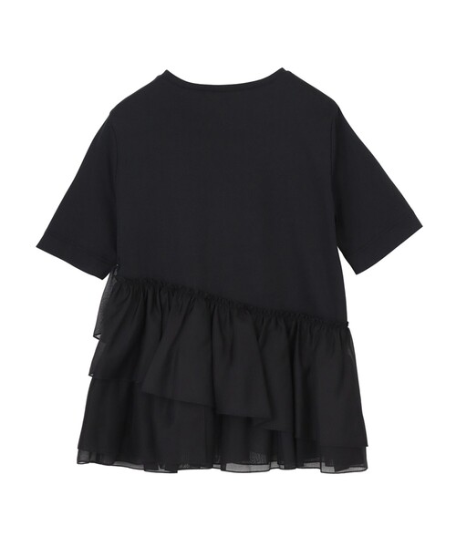ANAYI（アナイ） tシャツ コットンスムースフリルデザインプルオーバー