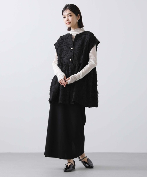 Gready Brilliant tシャツ フロッキードット指ぬき袖カットソー