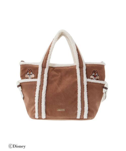 【セール】ミュウミュウ*もこもこ ムートン トートバッグ*5BG242 Maison de FLEUR トートバッグ Chip＆Dale/ムートン2Wayトート