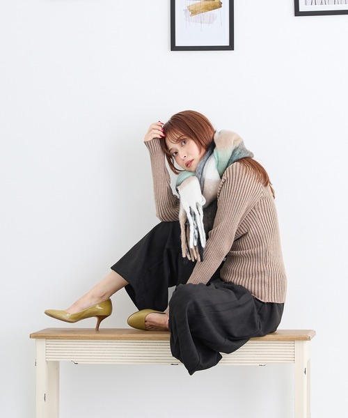 NICOLE white（ニコルホワイト） マフラー ストール ボリューム