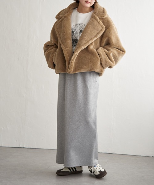 notch. コート アウター テディボアショートコート レディース