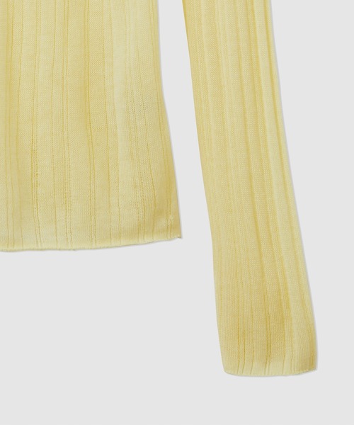 ニット セーター ランダムリブビルドネックニット レディース ROPE' ニット セーター ランダムリブビルドネックニット