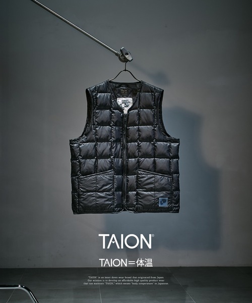 TAION（タイオン） ダウンベスト ベスト 「洗える」PUCS ×TAION