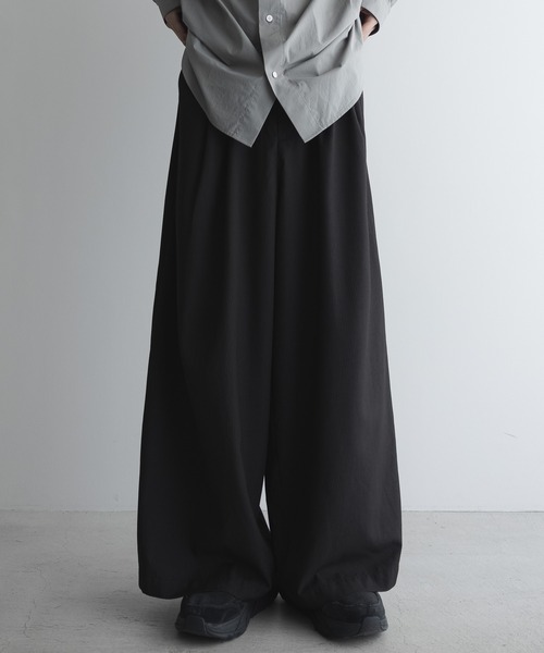 remer スラックス loose basic tuck wide buggy PT / ルーズ