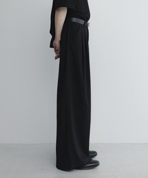 remer ワイドパンツ スラックス ルーズベーシックタックワイドバギー