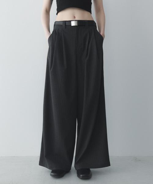 remer スラックス loose basic tuck wide buggy PT / ルーズベーシック