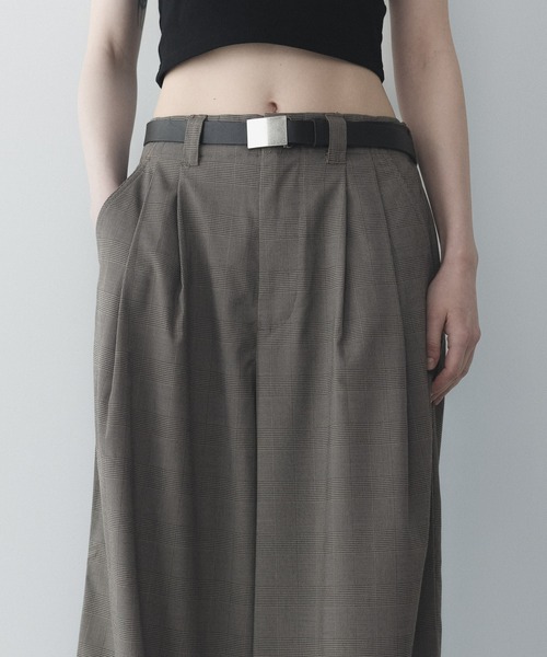remer ワイドパンツ スラックス ルーズベーシックタックワイドバギー