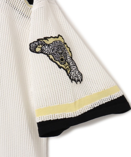 adidas アディダス KNIT JERSEY メッシュ半袖ニット Lサイズ adidas ジャージ KNIT JERSEY / アディダス ニット ジャージー