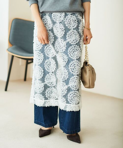 le.coeur blanc（ルクールブラン） スカート TORRAZZO DONNAエンブロイ