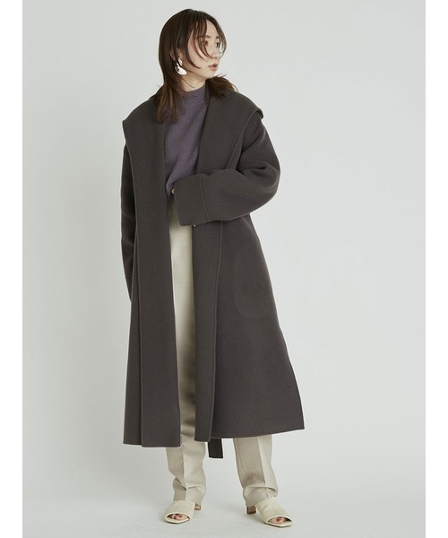 FRAY.ID フレイアイディー　ロングコート　ダークグレー FRAY I.D/フレイ アイディー | '25 Autumn & Winter Outer Collection