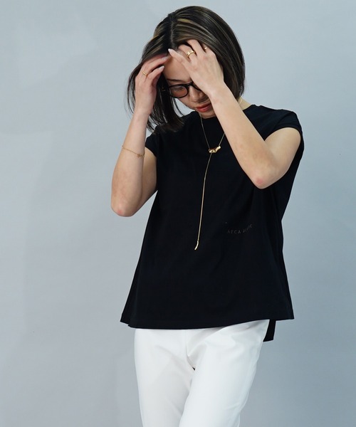 tシャツ 「AECA BLANC」アエカブラン/オーガニックコットンロゴ刺繍プルオーバー レディース | UNDICI・NOVE | 02