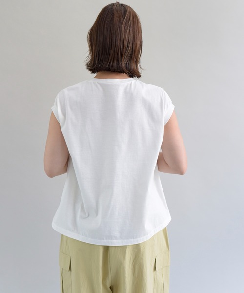tシャツ 「AECA BLANC」アエカブラン/オーガニックコットンロゴ刺繍プルオーバー レディース | UNDICI・NOVE | 05
