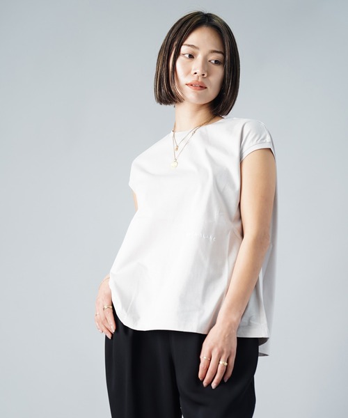 tシャツ 「AECA BLANC」アエカブラン/オーガニックコットンロゴ刺繍プルオーバー レディース | UNDICI・NOVE | 09