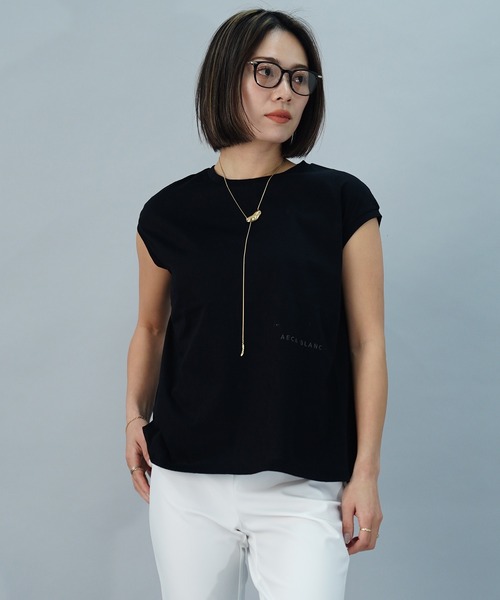 tシャツ 「AECA BLANC」アエカブラン/オーガニックコットンロゴ刺繍プルオーバー レディース | UNDICI・NOVE | 12