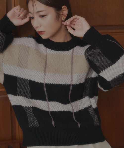 「VANNIE U」 長袖ニット FREE ブラック レディース_画像4