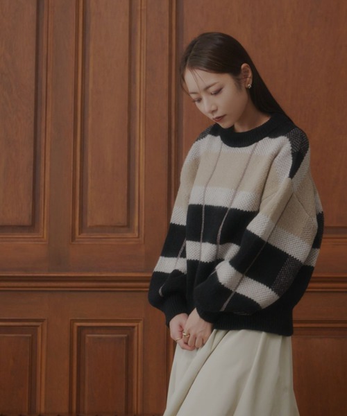 「VANNIE U」 長袖ニット FREE ブラック レディース_画像8