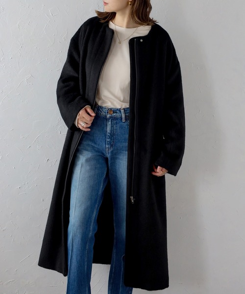 Bonjour Sagan 「Bonjour Sagan」 ノーカラーコート FREE ブラック