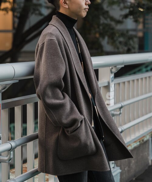 値下げ中【Edifice】ブラウン チェスターコート サイズ44 EDIFICE（エディフィス） チェスターコート 44 ブラウン メンズ