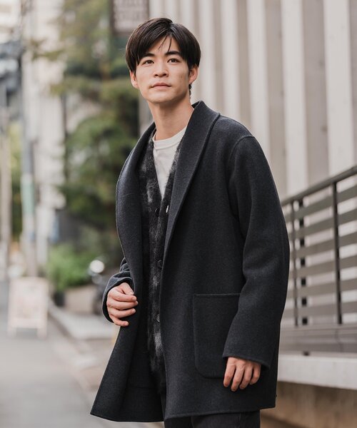 EDIFICE（エディフィス） チェスターコート LARGE ブラウン メンズ