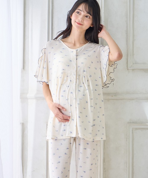 ヒスクローネAmamiyu フリル付きパジャマ　未使用品 楽天市場】ガーゼ パジャマ レディース 綿100％ 長袖 前開き