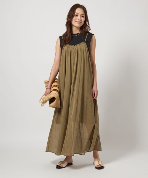 green label relaxing ツイードライクキャミソールワンピース green label relaxing（グリーンレーベルリラクシング）の