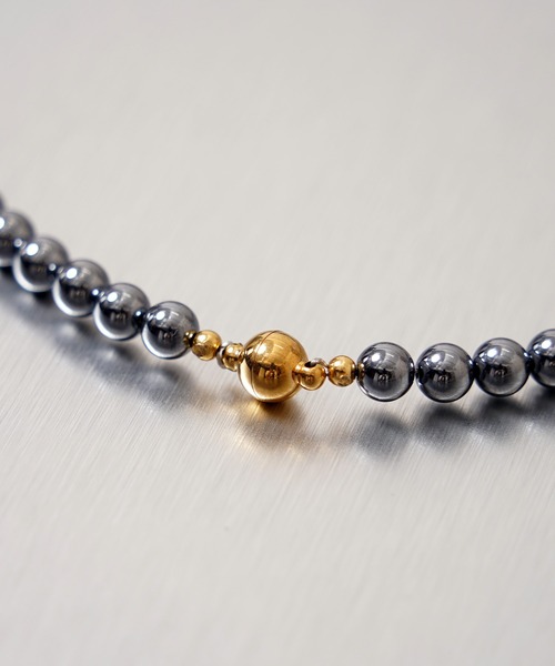 高純度テラヘルツカット6mm &淡水パール風8.10mmネックレス55cm ネックレス 高純度 テラヘルツ パールネックレス / High Purity