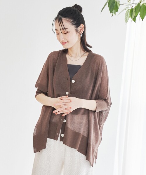 カーディガン 「マシンウォッシャブル可/コットン混/同素材アイテムあり」カーディガン レディース DRESSTERIOR｜【otonaMUSE11月号掲載】ウォッシャブルコットン