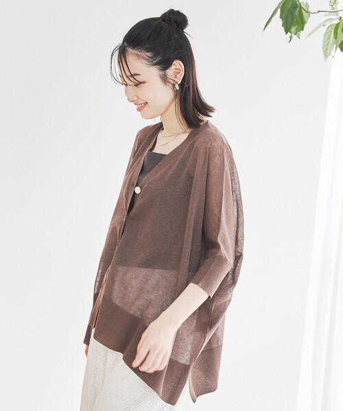 coen カーディガン 「マシンウォッシュ・防シワ」キラコスクエア