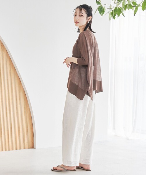 ままりん 変わり織メッシュカーディガン≪手洗い可能≫ | Droite