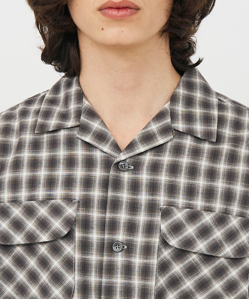 PENDLETON ペンドルトン オープンカラーシャツ　グレー/チャコール M PENDLETON（ペンドルトン） オープンカラー シャツ / メンズ 半袖