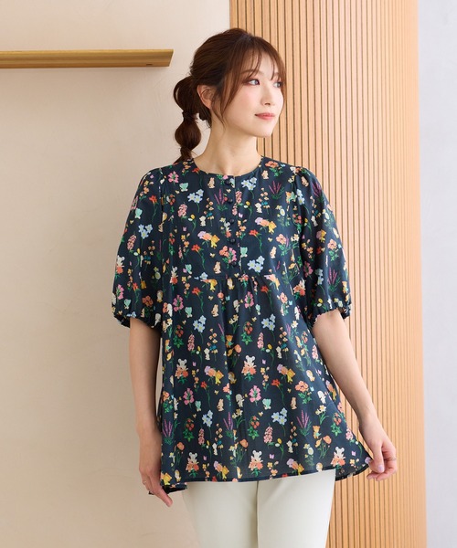 ブラウス シャツ 「22fabric」花の木/ブラウス レディース