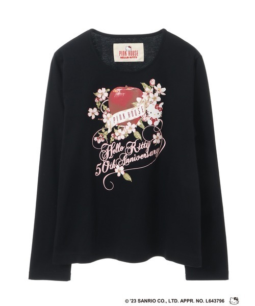 ピンクハウスキティコラボカットソー PINK HOUSE 「PINK HOUSE」 長袖カットソー「HELLO KITTYコラボ