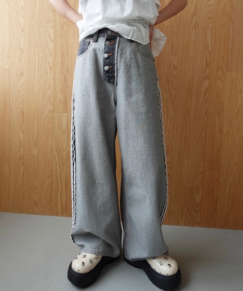 RODEO.C.S デニムパンツ　25 新品♫ ジーンズ　ロデオクラウンズ RODEO CROWNS WIDE BOWL ジーンズ デニム デニムパンツ リバース