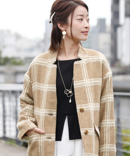 「PourVous」 コート M グレー レディース_画像6