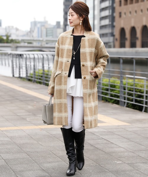 「PourVous」 コート M グレー レディース_画像8
