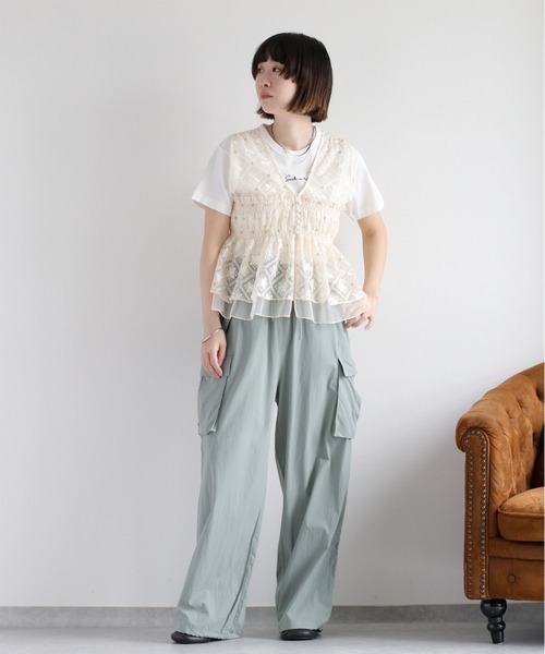 優れた品質 ブラウス cepo シャツ レディース チュールレース刺繍ビスチェ トップス