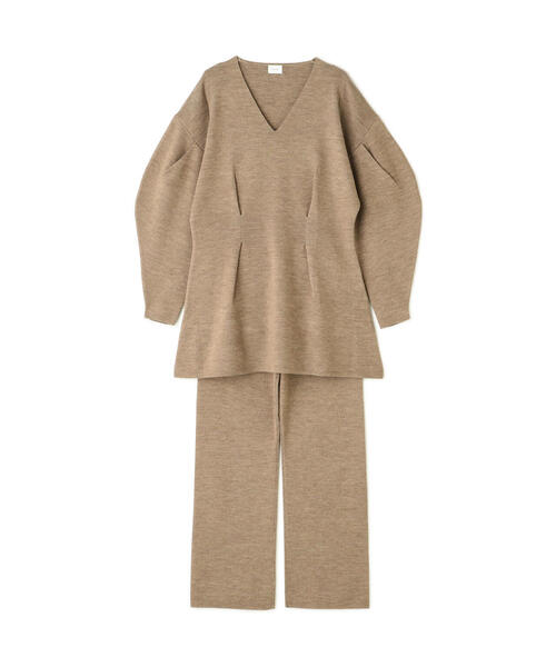 ニット セーター MANOF/マノフ/WAIST TUCK KNIT SET UP レディース