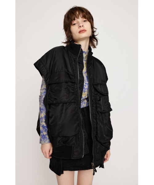 SLY アウター 新品未使用 タグ付き 今季 ジャケット（ブラック） SLY | FAUX FUR DOCKING G-1 ジャケット (ブルゾン ) |SHEL'TTER WEBSTORE