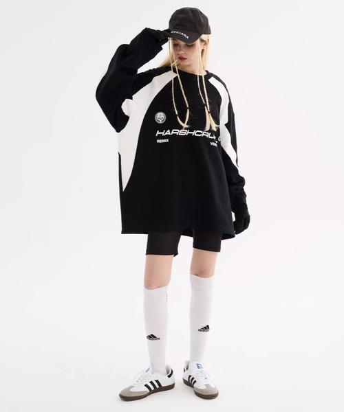 国内発/日本未入荷☆HARSH AND CRUEL☆ルーズ ボタン シャツ☆ エンブロイダリー ダンガリーワッシャー シャツ｜Psycho Bunny