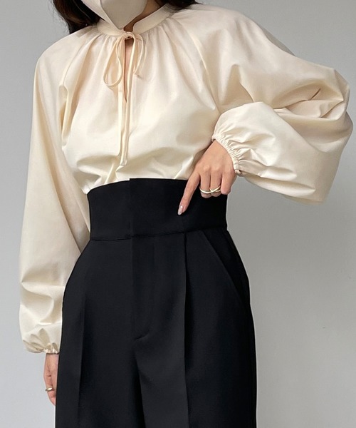 「Louere」 長袖ブラウス MEDIUM ホワイト レディース_画像3
