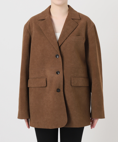 フェイクスエードジャケット ZARA ザラ フェイクスエードジャケット コントラストトップ