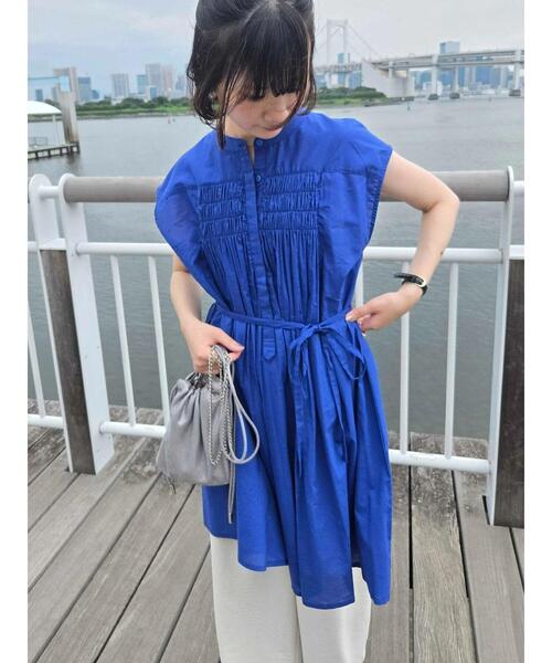 Samansa Mos2 blue（サマンサモスモスブルー） ブラウス シャツ 「Made