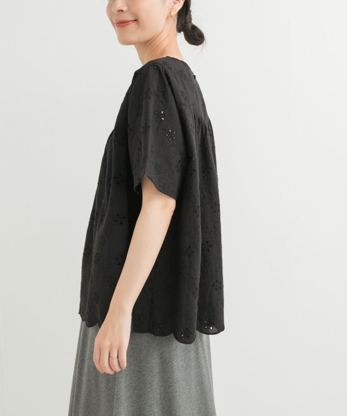 URBAN RESEARCH DOORS ブラウス シャツ アイレットレース