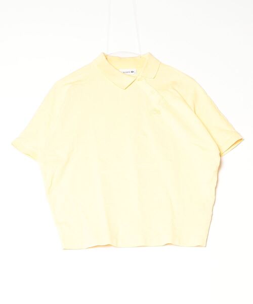 「LACOSTE」 半袖ポロシャツ 36 ライトイエロー レディース