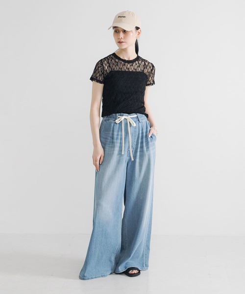 URBAN RESEARCH tシャツ ストレッチレースTシャツ レディース