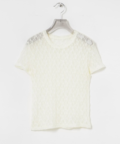 tシャツ ストレッチレース クルーネック Tシャツ レディース URBAN RESEARCH tシャツ ストレッチレースTシャツ レディース